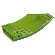 Brick Wedged, Curved Inverted 10 x 6 x 2 Cockpit (Lime)