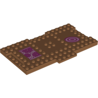 Plate Special 9 x 16 x 2/3 with 1 x 4 Recessed with Floor Mats Print (Medium Nougat)