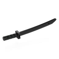 Weapon Sword / Katana / Shamshir with Capped Pommel [Square Guard] (Black)