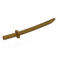 Weapon Sword / Katana / Shamshir with Capped Pommel [Square Guard] (Pearl Gold)