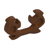 Headwear Accessory Ninja Helmet Horn/Antlers, Elaborate (Reddish Brown)