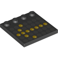 Plate Special 4 x 4, Studs on One Edge with Left Arrow Matrix Sign Print (Black)