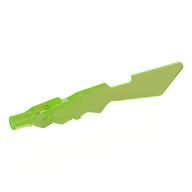 Weapon Sword with Jagged Edges and Marbled White Pattern (Trans-Bright Green)