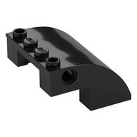 Brick Curved 4 x 4 x 2 with Holes (Black)
