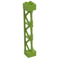 Support 2 x 2 x 10 Girder Triangular Vertical - Type 4 - 3 Posts, 3 Sections (Lime)