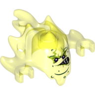 Creature, Ghost, Skreemer Mask with Mouth Lopsided with Pointed Teeth Print (Trans-Neon Green)