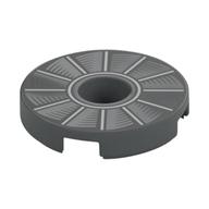 Tile Round 2 x 2 with Hole with Turbine Print (Dark Bluish Gray)