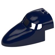 Aircraft Fuselage Curved Forward 6 x 10 Top with 5 Window Panes (Dark Blue)