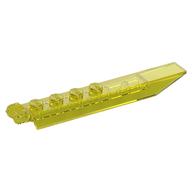 Hinge Plate 1 x 8 Locking with Angled Side Extensions, Squared Plate Underside, 7 Teeth (Trans-Yellow)