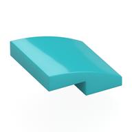 Brick Curved 2 x 2 x 2/3 (Medium Azure)