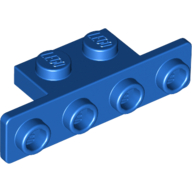 Bracket 1 x 2 - 1 x 4 [Rounded Corners] (Blue)