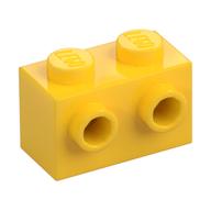 Brick Special 1 x 2 with 2 Studs on 1 Side (Yellow)