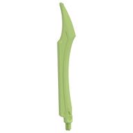 Large Figure Weapon Blade, Curved Tip with Axle (Yellowish Green)