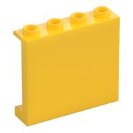 Panel 1 x 4 x 3 [Side Supports / Hollow Studs] (Yellow)