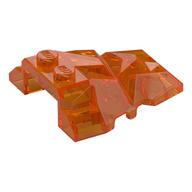 Brick Wedged, Sloped 4 x 4 Fractured Polygon Top (Trans-Orange)
