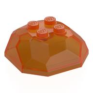 Rock Boulder 4 x 4, Top (Trans-Orange)