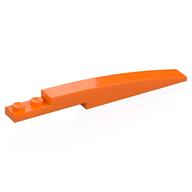 Brick Curved 10 x 1 [Symmetric Inside Ridges] (Orange)