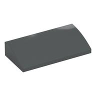Brick Curved 2 x 4 x 2/3 No Studs, with Bottom Tubes (Dark Bluish Gray)