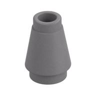 Cone 1 x 1 [Top Groove] (Flat Silver)