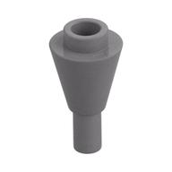 Cone 1 x 1 Inverted with Bar at Bottom (Ice Cream Cone) (Flat Silver)