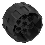Wheel Hard Plastic, Treaded with 7 Pin Holes (37mm D. x 22mm) (Pearl Titanium)