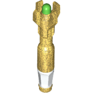 Tool Screwdriver with 4 Prongs with Green Tip and White Handle Print (Sonic Screwdriver) (Pearl Gold)