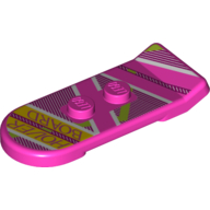 Equipment Hoverboard with Magenta, White and Lime Shapes and 'HOVER BOARD' Print (Dark Pink)