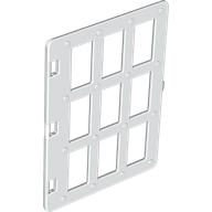 Duplo Door 1 x 4 x 4 with Nine Panes (White)
