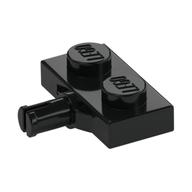 Plate Special 1 x 2 with Wheel Holder, Single Slit (Black)