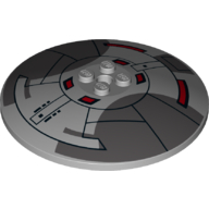 Dish 8 x 8 Inverted [Radar] with Sith Infiltrator Cockpit Roof Print (Light Bluish Gray)