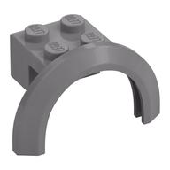 Wheel Arch, Mudguard 4 x 2 1/2 x 2 with 2 x 2 Plate (Flat Silver)