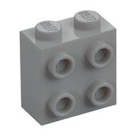 Brick Special 1 x 2 x 1 2/3 with 4 Studs on 1 Side (Light Bluish Gray)