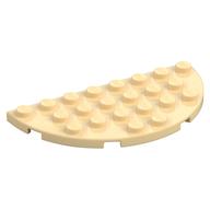 Plate Round Half 4 x 8 (Tan)