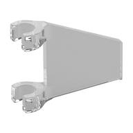 Flag 2 x 2 Trapezoid with Flat Area between Clips (Trans-Clear)