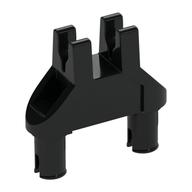 Technic Pin Double Triangle 1 x 3 with 2 Clips Squared Pin Holes (Black)