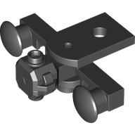 Train Buffer with Sealed Magnets [Type 2 with Flat Bottom] (Black)