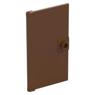 Door 1 x 4 x 6 Smooth with Chamfered Handle Plinth (Reddish Brown)