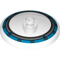 Dish 4 x 4 Inverted [Radar] with Dark Azure Circle and Gyrosphere Markings (Trans-Clear)