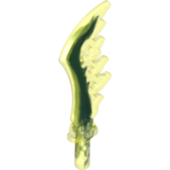 Weapon Sword Serrated with Marbled Dark Green Pattern (Trans-Neon Green)