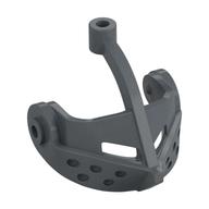 Headwear Accessory Visor Grille with Top Pin Hole (Castle) (Flat Silver)