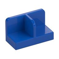 Panel 1 x 2 x 1 with Rounded Corners and Central Divider (Blue)