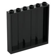 Panel 1 x 6 x 5 [Vertical Corrugated] (Black)