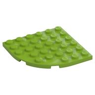 Plate Round Corner 6 x 6 (Lime)