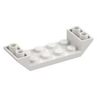 Brick Sloped Inverted 45° 6 x 2 Double with 2 x 4 Recessed (White)