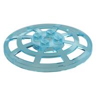 Dish 6 x 6 Inverted, Radar / Webbed [Anti-studs at 90°] (Trans-Light Blue)