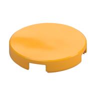 Tile Round 2 x 2 with Bottom Stud Holder (Bright Light Orange)