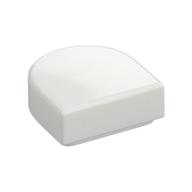 Tile Round 1 x 1 Half Circle (White)