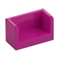 Panel 1 x 2 x 1 with Rounded Corners and 2 Sides (Magenta)