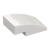Brick Curved 3 x 2 No Studs (White)