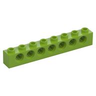 Technic Brick 1 x 8 [7 Pin Holes] (Lime)